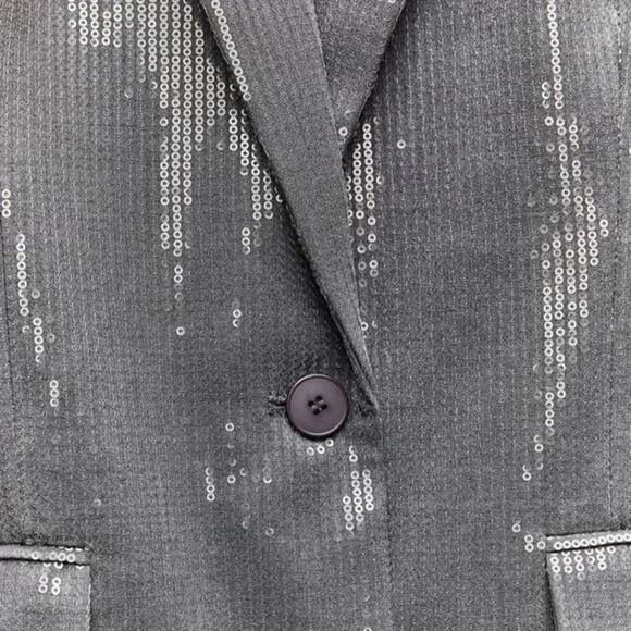 ZARA OVERSIZED SEQUIN BLAZER - Picture 14 of 16